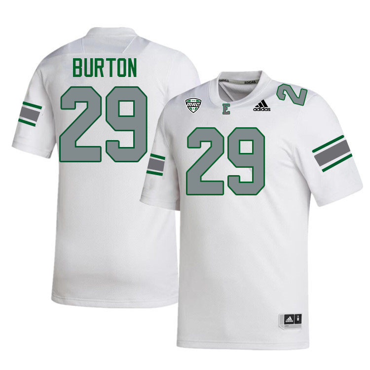 Eastern Michigan Eagles #29 Emil Burton College Football Jerseys Stitched-White